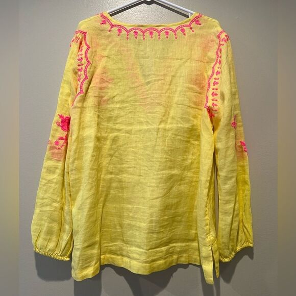 Lilly Pulitzer 100% Linen Top XL - Picture 5 of 9